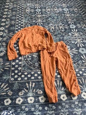 Kyte BABY Two-Piece Set in Rust Orange
